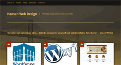 Desktop Screenshot of hansenwebdesign.com