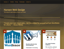 Tablet Screenshot of hansenwebdesign.com